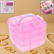 Versatile 18-Grid 3-Layer Transparent Plastic Organizer Box with Adjustable Dividers for Jewelry & Fishing Hooks