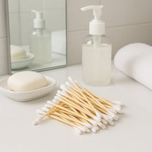 Eco-Friendly Wooden Cotton Ear Buds (1 pkt / 100 Pcs Approx)