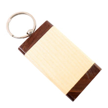 Dual Tone Wooden Keychain
